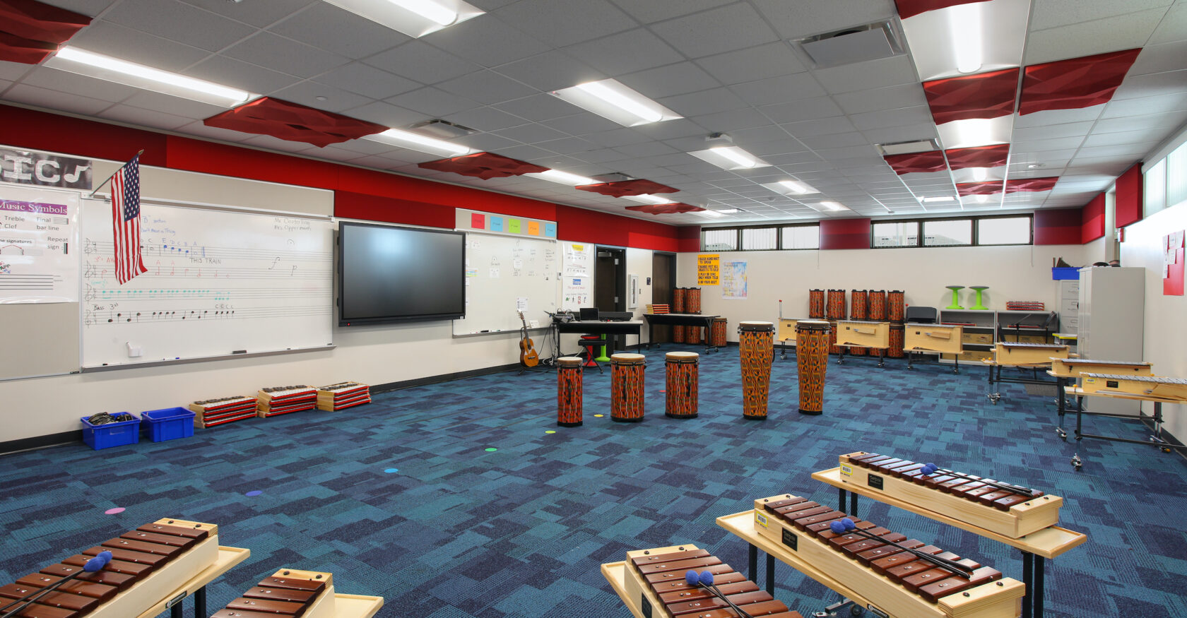 Belmont Elementary music classroom